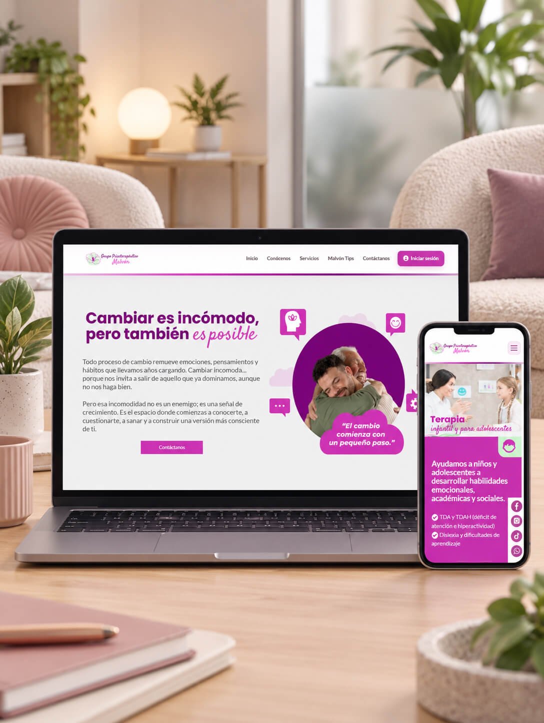 Espacio de trabajo con dashboard de analítica