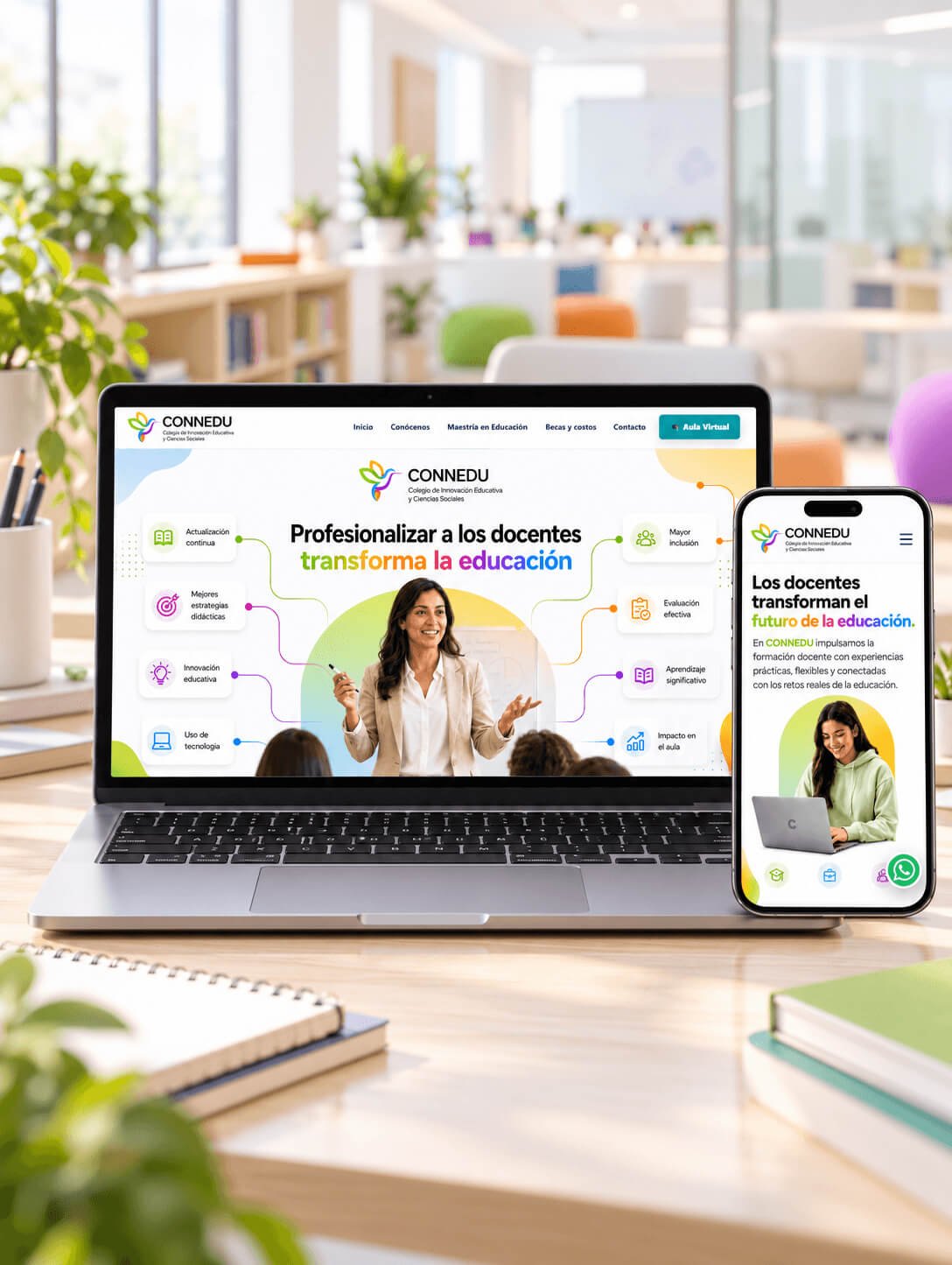Espacio de trabajo con dashboard de analítica